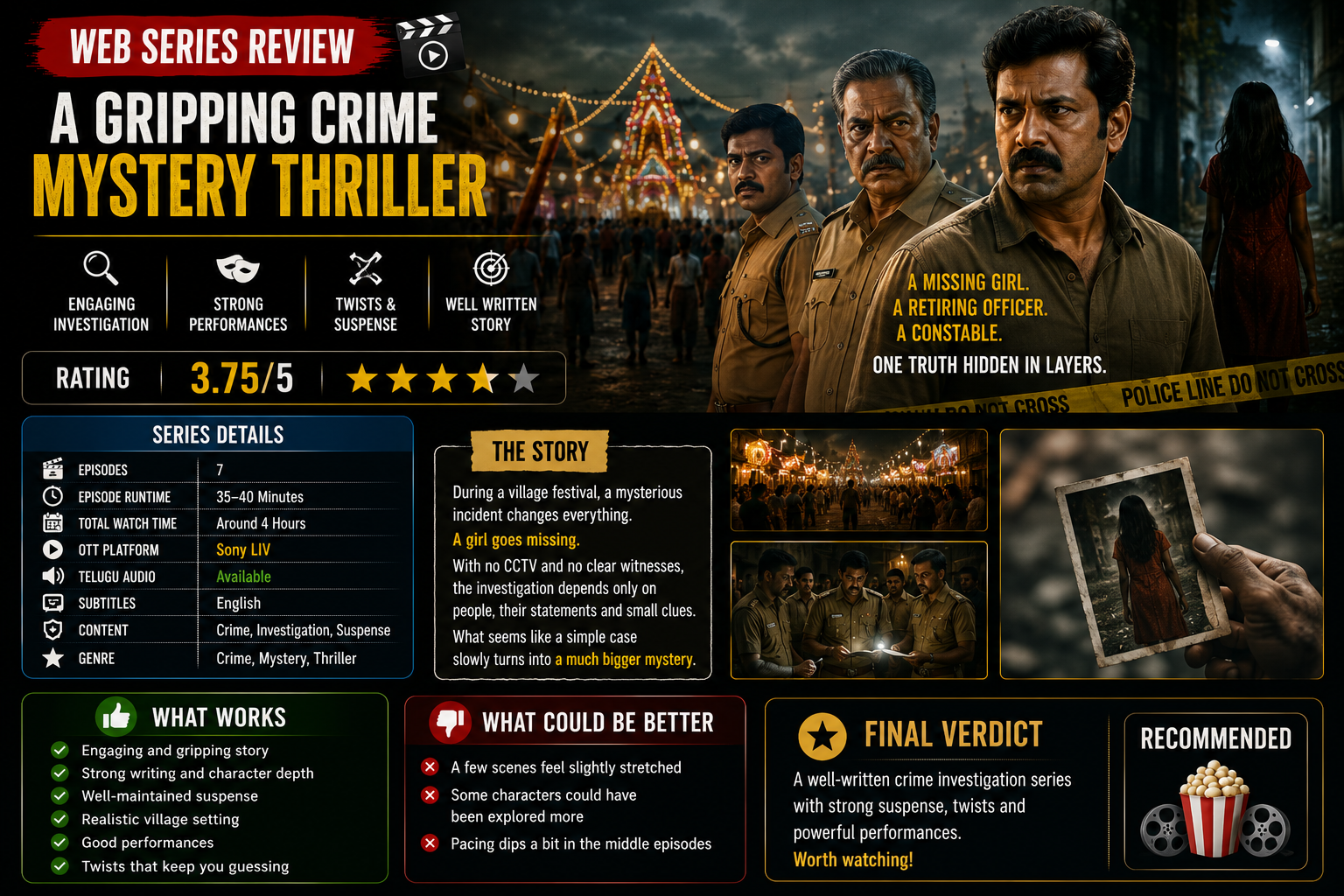Telugu dubbed crime thriller series